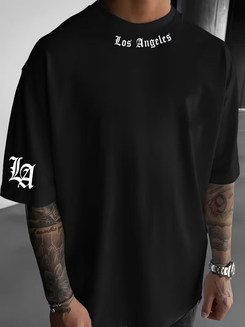 Men'S Streetwear T-Shirt - Soft Polyester